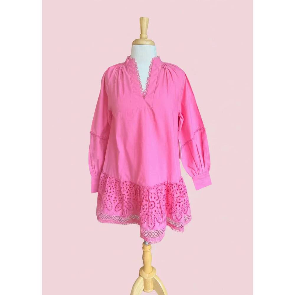 NEW YANA K women's palma mini dress in hot pink